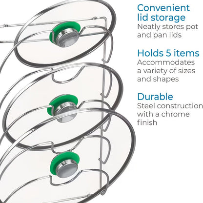 Rack Steelorganize Kitchen Lid for Smart and Space-Saving Storage Solution