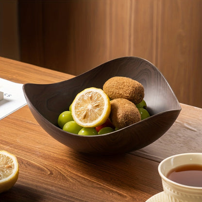 Bowl with Large Fruit Wood Look for Decorative and Practical for Table Use