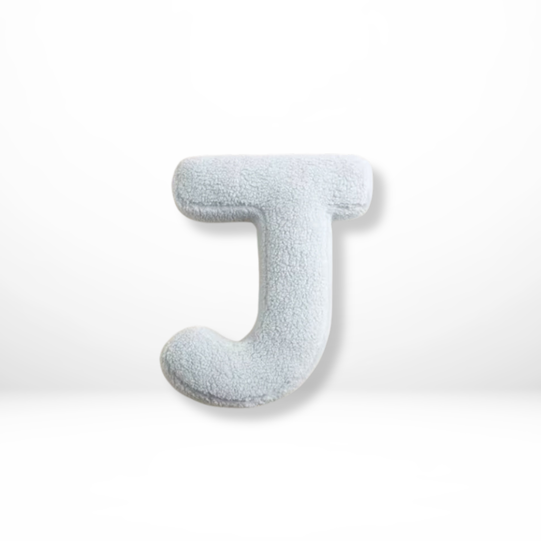 Cushion with Decorative Alphabet Velvet Texture for Home Interior