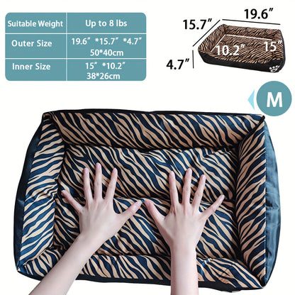Dog with Rectangular Bed Made of Polyester with Soft Filling for All Dogs