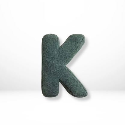 Cushion with Decorative Alphabet Velvet Texture for Home Interior