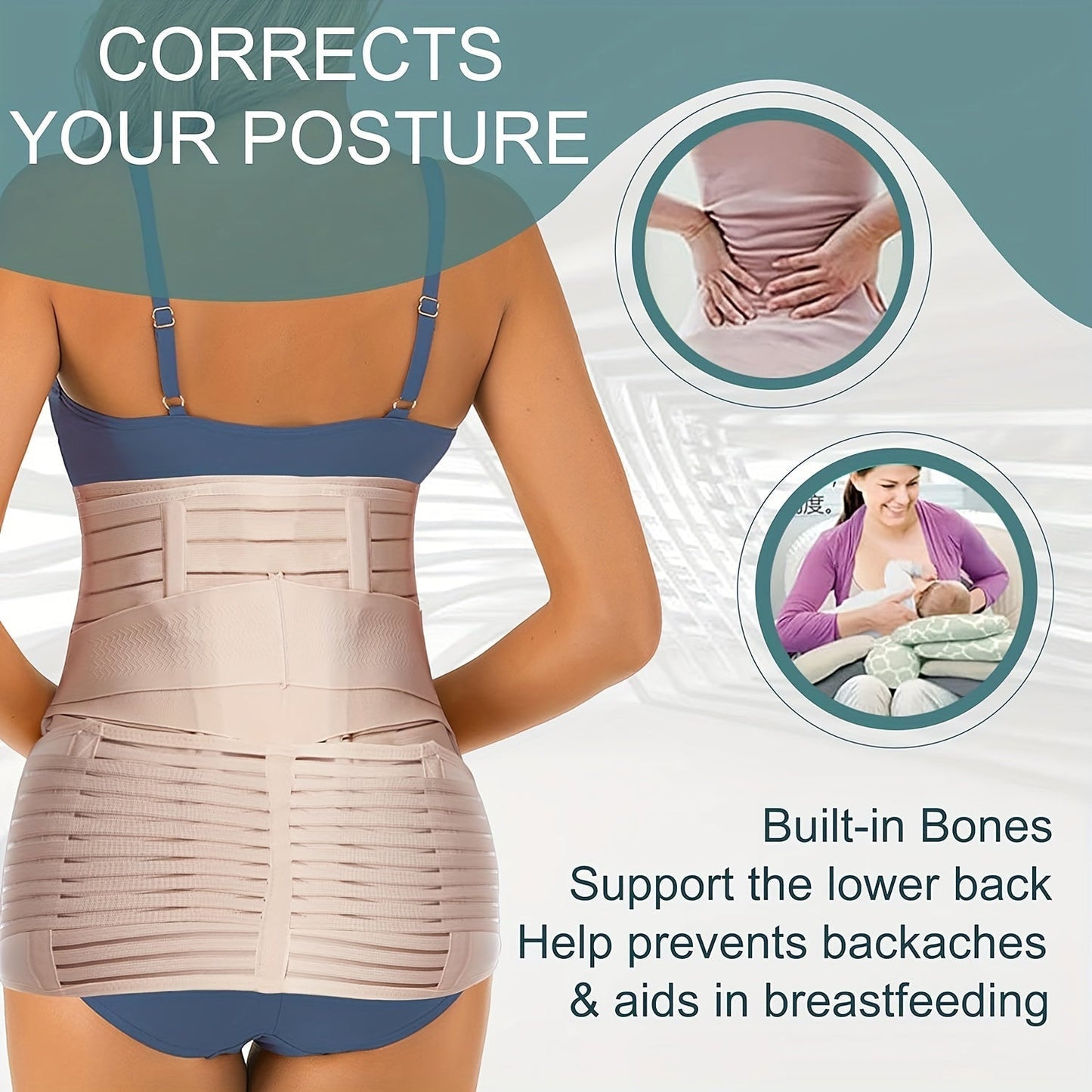 3-in-1 Postpartum Belly Band for Comfortable and Adjustable Support