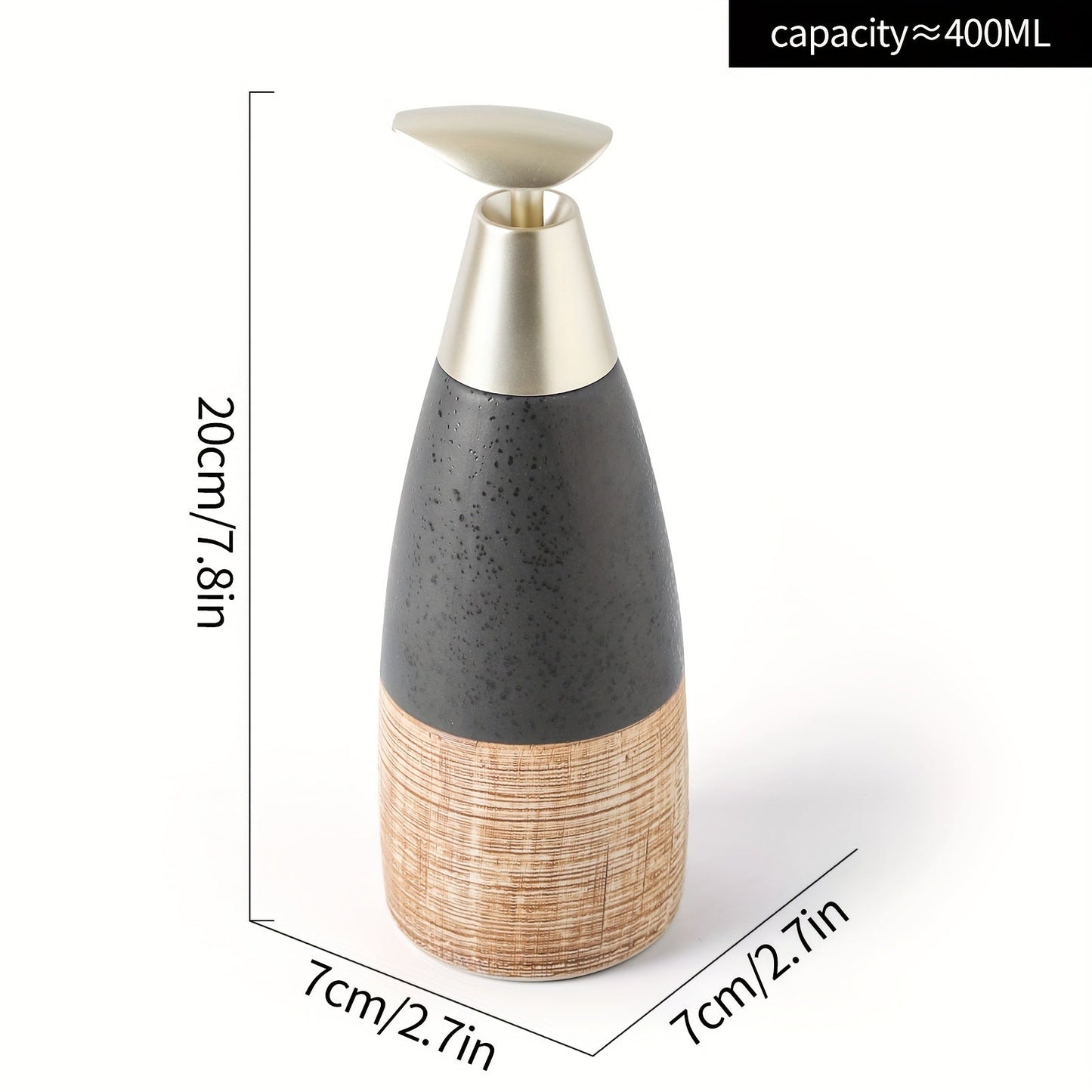 Ceramic Soap Dispenser with Pump Mechanism for Bathroom Accessory