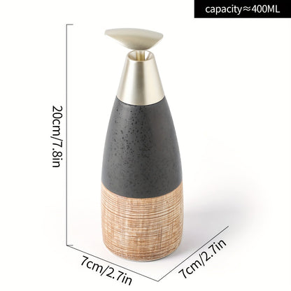 Ceramic Soap Dispenser with Pump Mechanism for Bathroom Accessory