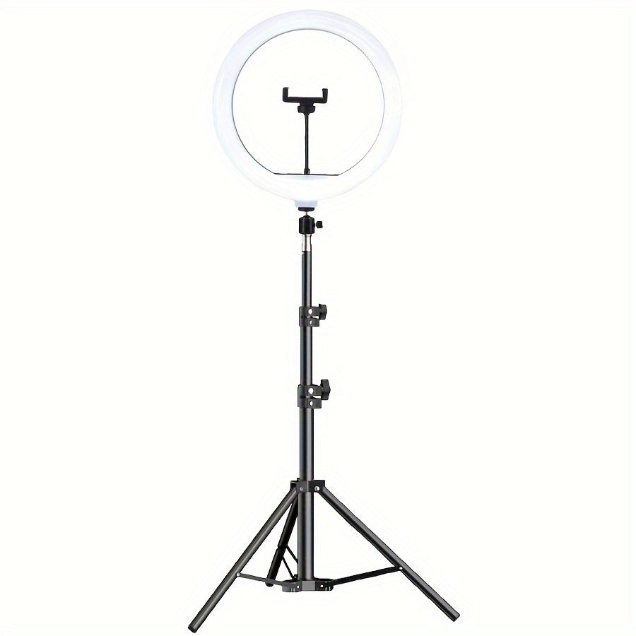 Holder LED Ring Light with Tripod and Phone for Perfect Selfies and Video Recordings