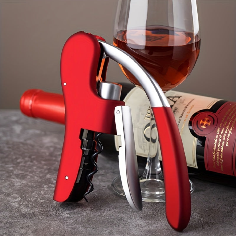 Ergonomic Corkscrew for Quickly and Safely Open Wine Bottles for Home and Hospitality