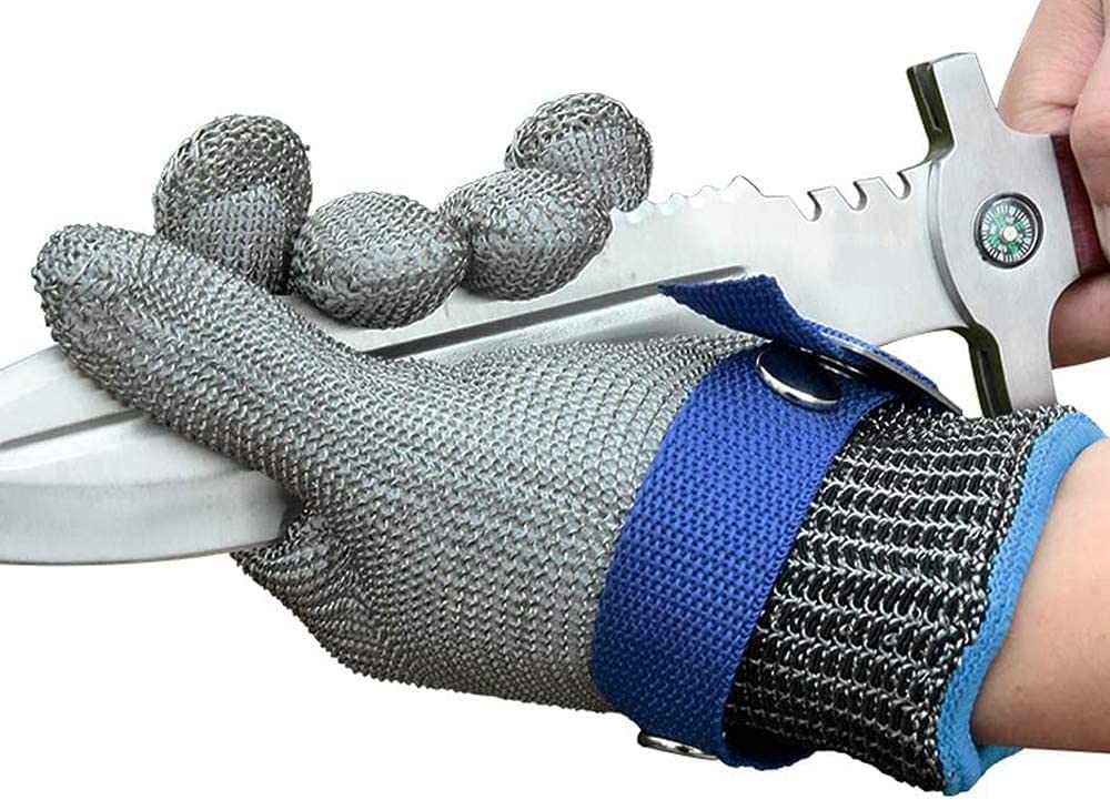 Glove with Cut-Resistant Stainless Steel Design for Kitchen Meat Processing and Oysters