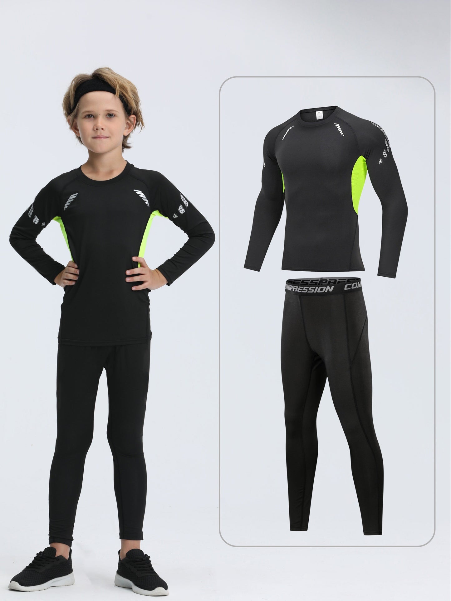 Set Active Motion Boys' Thermal Sports for Warm, Comfortable and Performance-Oriented