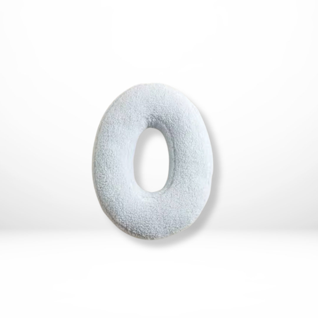 Cushion with Decorative Alphabet Velvet Texture for Home Interior