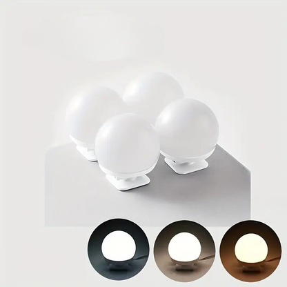 Mirror with Dimmable LED Lighting with Light Balls and Adjustable Make-Up Lighting
