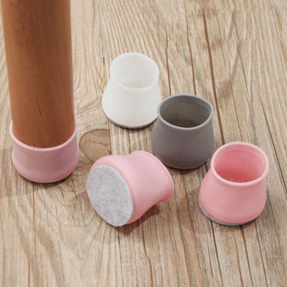 Flexigrip Pro for Transparent Silicone Chair Leg Covers with Anti-Slip Felt Base