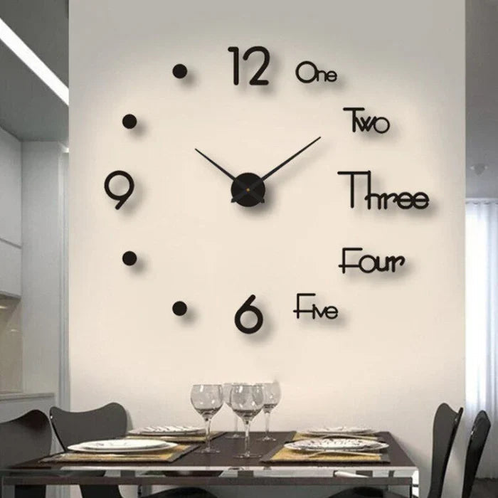 Clock with Decorative Wall Roman Numerals for Silent Quartz Clock for Modern Interiors