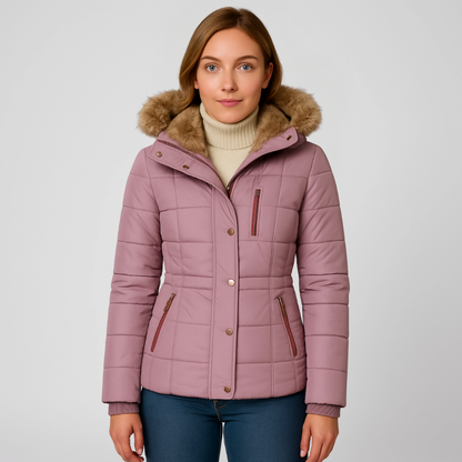 Nordelle Winter Coat for Quilted Insulated Hooded Outerwear for Women