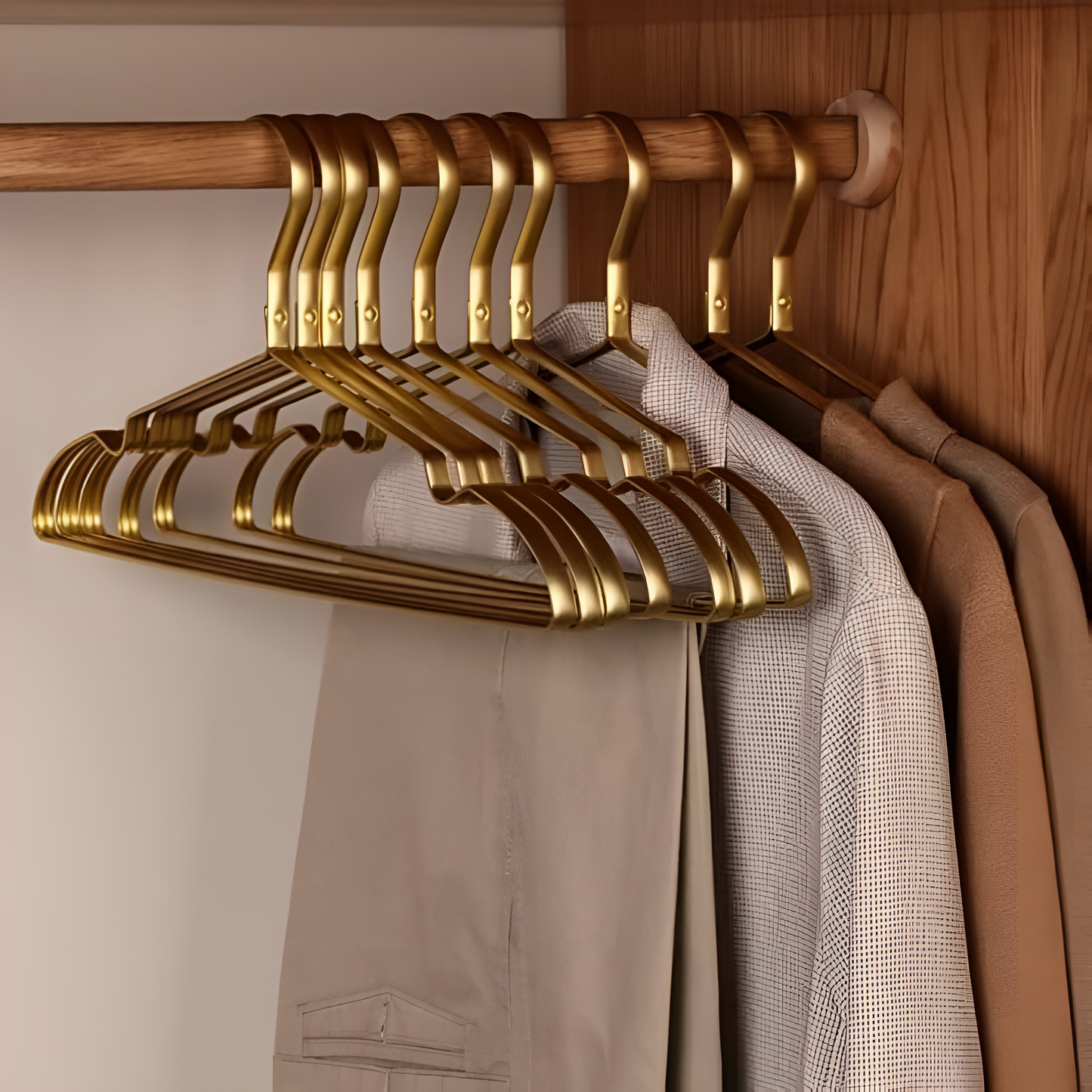 Anti-Slip Aluminium Coat Hangers for Wardrobe for Space-Saving and Durable