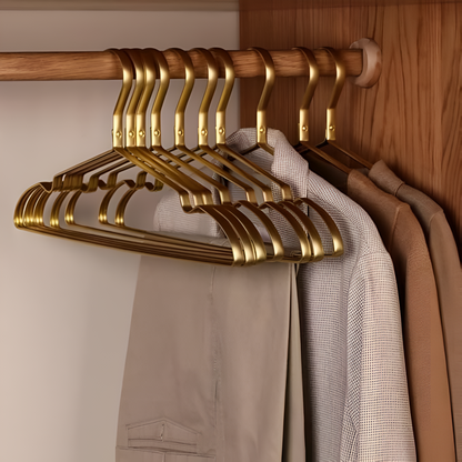 Anti-Slip Aluminium Coat Hangers for Wardrobe for Space-Saving and Durable