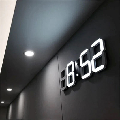 Clock Futuristic LED Wall with Minimalist Design with Smart Time Display