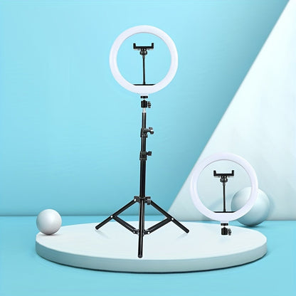 Holder LED Ring Light with Tripod and Phone for Perfect Selfies and Video Recordings