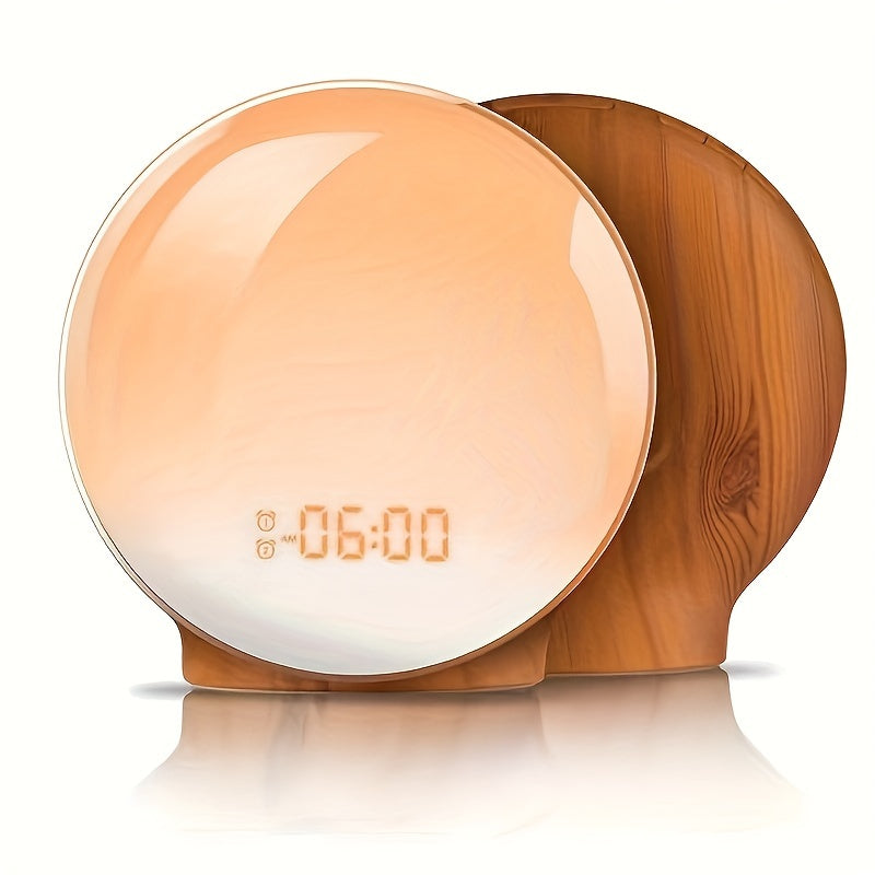 Light with Halo Digital Alarm Clock for Sunrise Alarm Clock