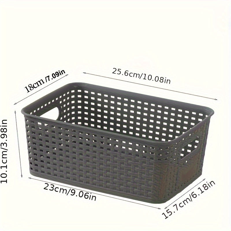 Storage Baskets with Plastic Woven Set for Practical, Lightweight and Versatile in Use