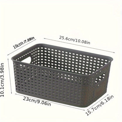 Storage Baskets with Plastic Woven Set for Practical, Lightweight and Versatile in Use
