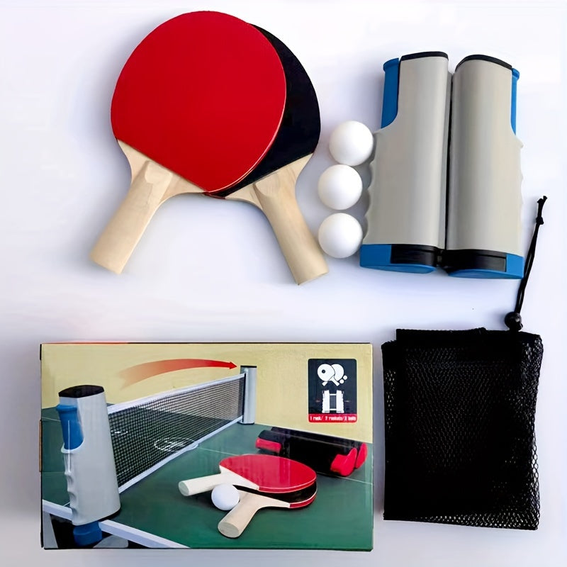 Table with Por Table Tennis Set for Ideal for Outdoors and Home