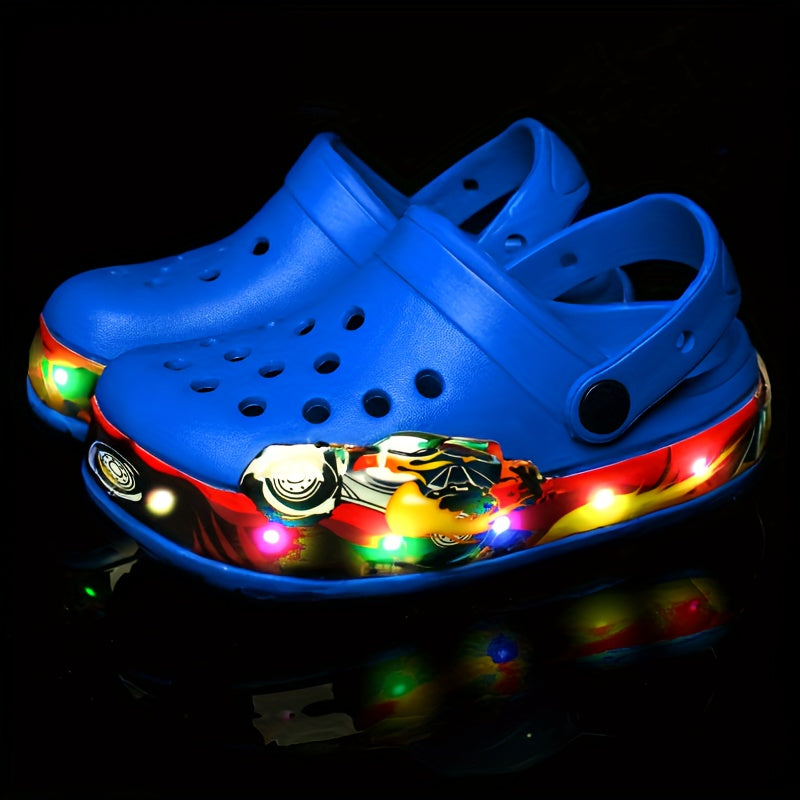 Glow-in-the-Dark Kids’ Clogs for Breathable and Anti-Slip Shoes