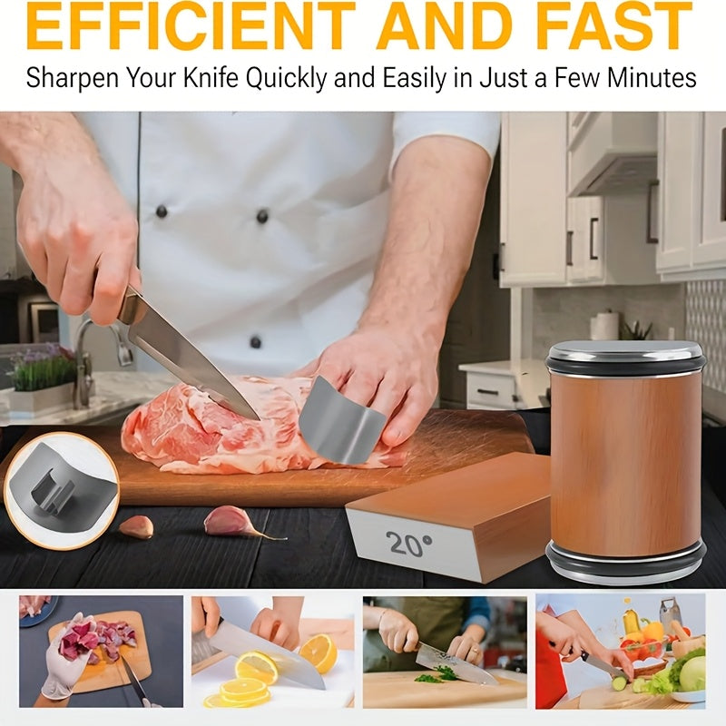 Magnetic Knife Sharpener with Diamond Coating for Kitchen Knives