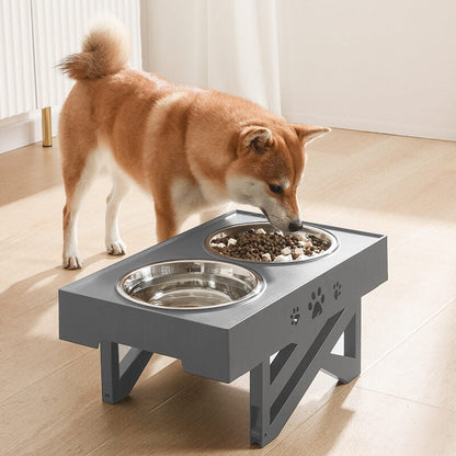 Stand Adjustable Dog Food Bowl with Elevated for Comfortable and Neat Feeding