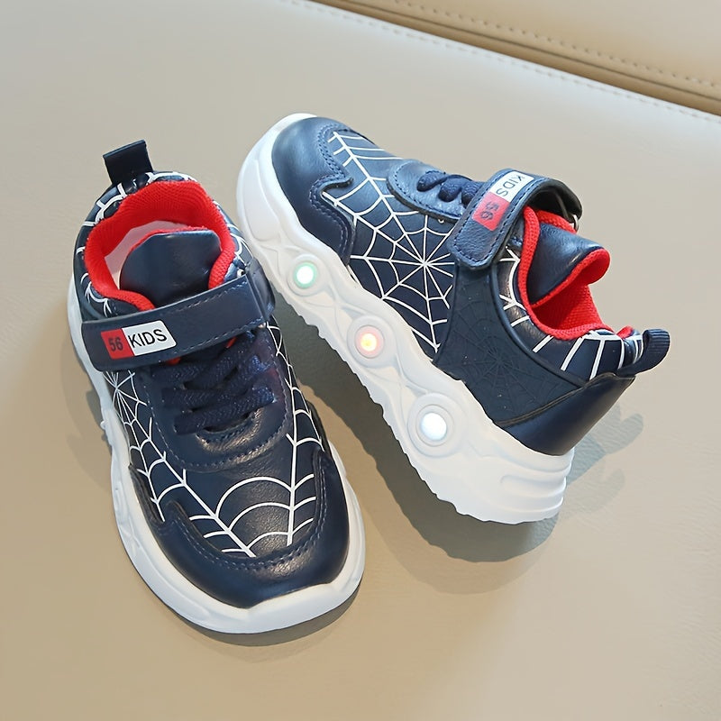Sneakers Spider-Net LED for Adventurous Kids