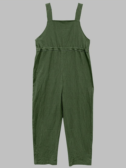 Ladies' Dungarees with Pockets with Vintage Style Loose-Fit Garden Overall