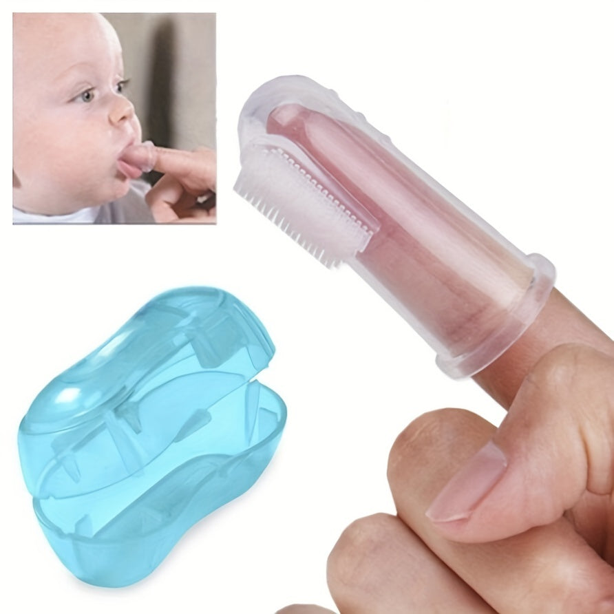 Baby Finger Toothbrush Made of Soft Silicone for Oral Care and Teething