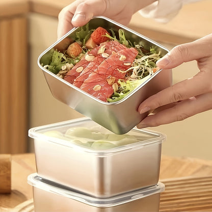 Set 7-Piece Stainless Steel Food Storage for Leak-Proof and Stackable Containers