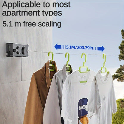 Foldable Double Clothesline for Compact and Strong