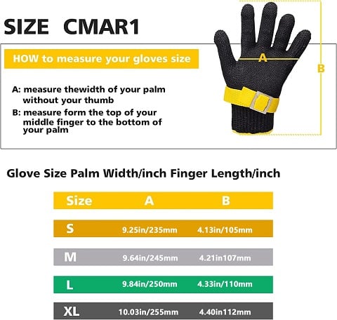 Glove with Cut-Resistant Stainless Steel Design for Kitchen Meat Processing and Oysters