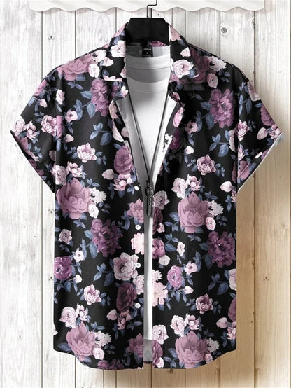 Tropicwave Men's Palm Print Shirt for Fresh and Fashionable