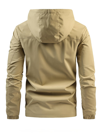 Men's Outdoor Jacket for Spring and Autumn for Windproof Hooded Jacket for Outdoor Activities