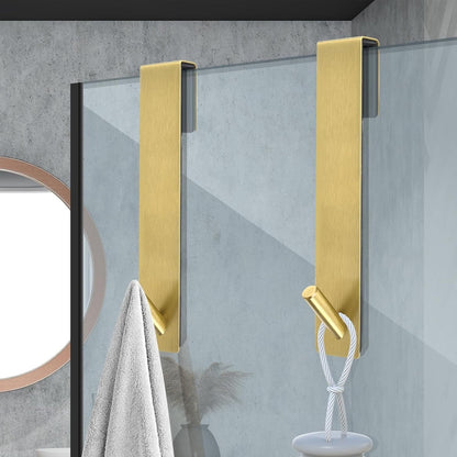 Hooks with Modern Steel Glass Door Set for Stylish, Silent and Practical