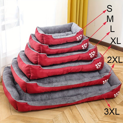 Dog with Rectangular Bed Made of Polyester with Soft Filling for All Dogs