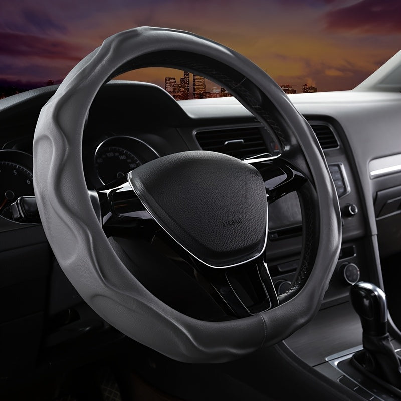 Cover with PU Leather Steering Wheel Non-Slip Grip for Comfort and Protection