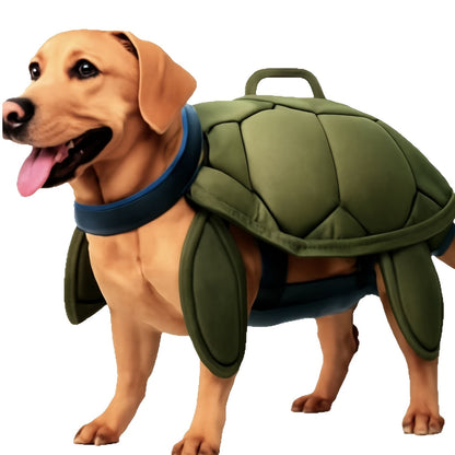 Dog with Turtle Life Jacket for Safe Swimming and Water Activities