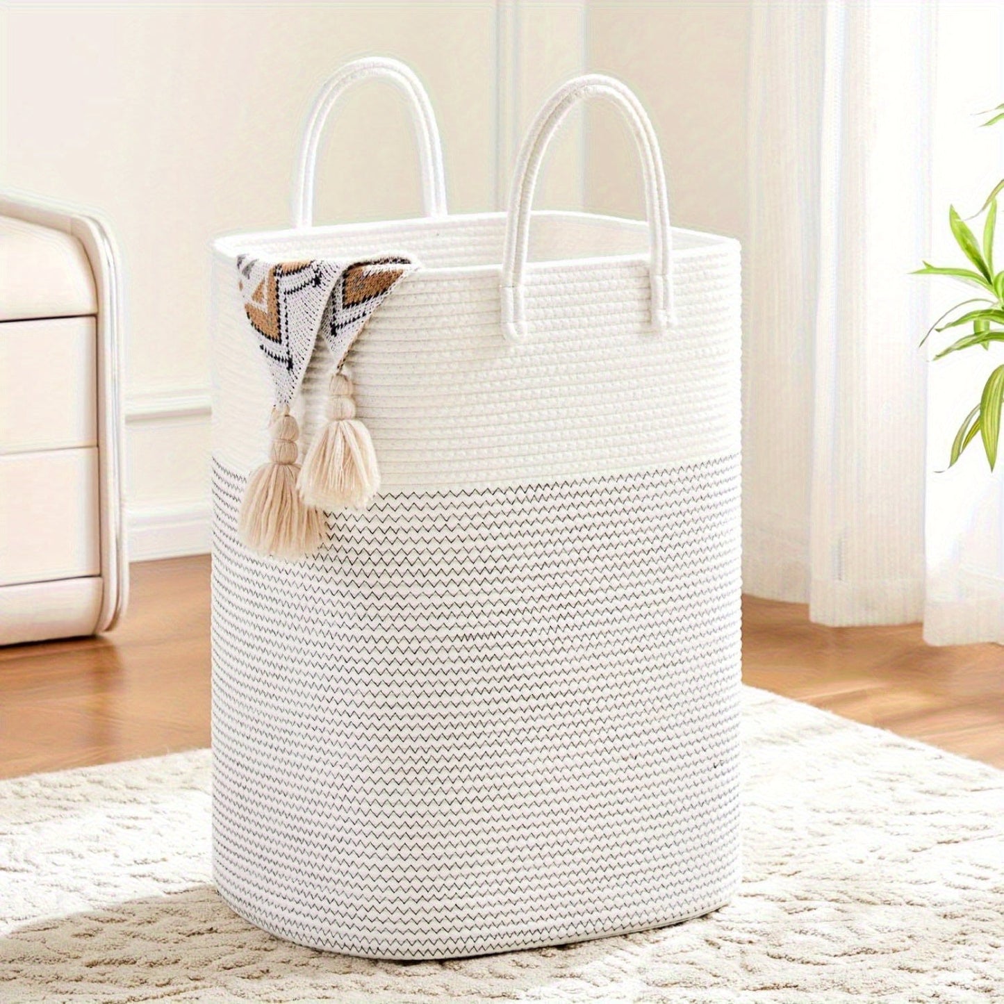 Basket Extra Large Woven Laundry for Space for All Your Things, Durable and Practical