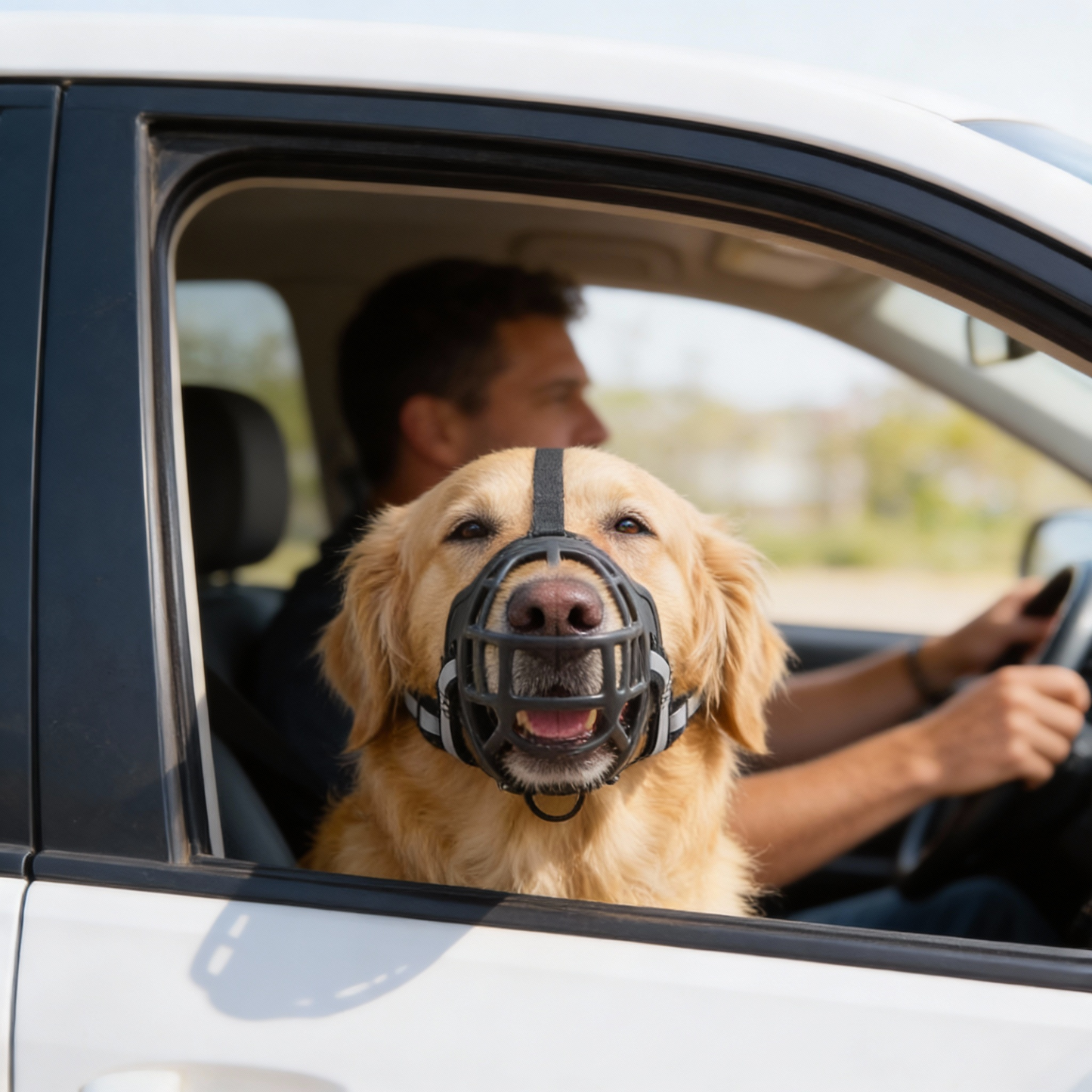 Adjustable Dog Muzzle with Breathable Mesh for Safe Daily Use