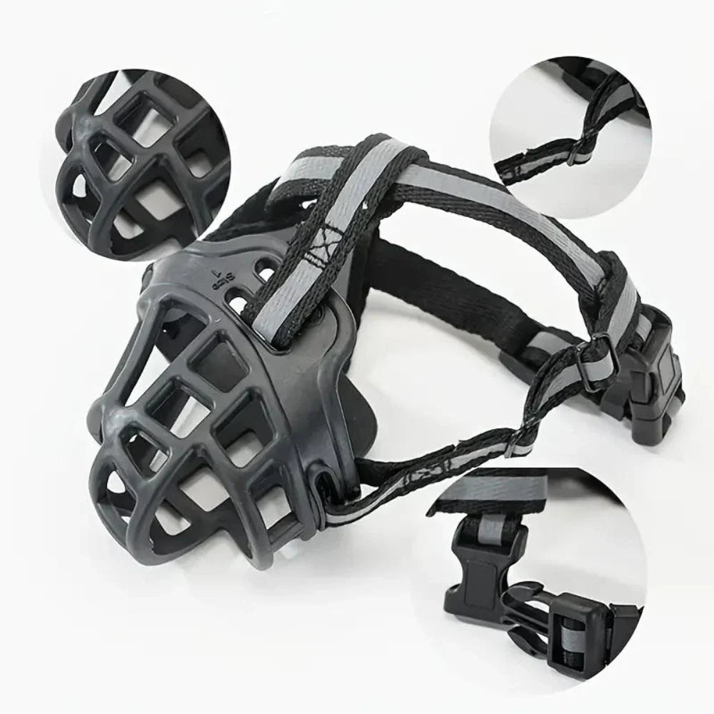 Adjustable Dog Muzzle with Breathable Mesh for Safe Daily Use