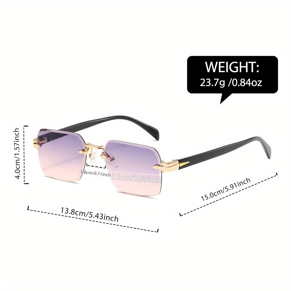 Glasses with Rimless Square Design for Men for Elegance and Comfort in One