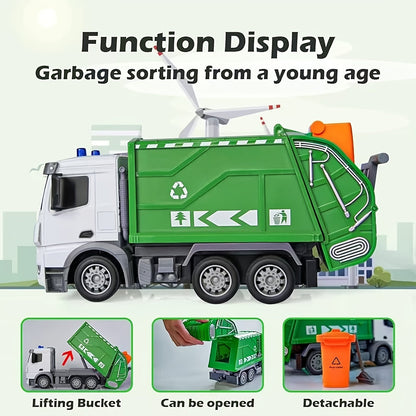Ecotruck RC Garbage Truck for Realistic Toy Truck with Lights & Sounds