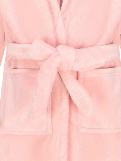 Children's Bathrobe with Hood for Soft Fleece Bathrobe for Girls with Comfortable Fit