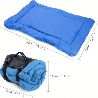 Dog with Foldable Waterproof Mat for Comfortable Travel Mat for Outdoors and Camping