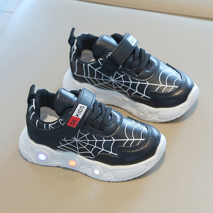 Sneakers Spider-Net LED for Adventurous Kids