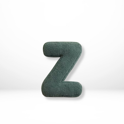 Cushion with Decorative Alphabet Velvet Texture for Home Interior