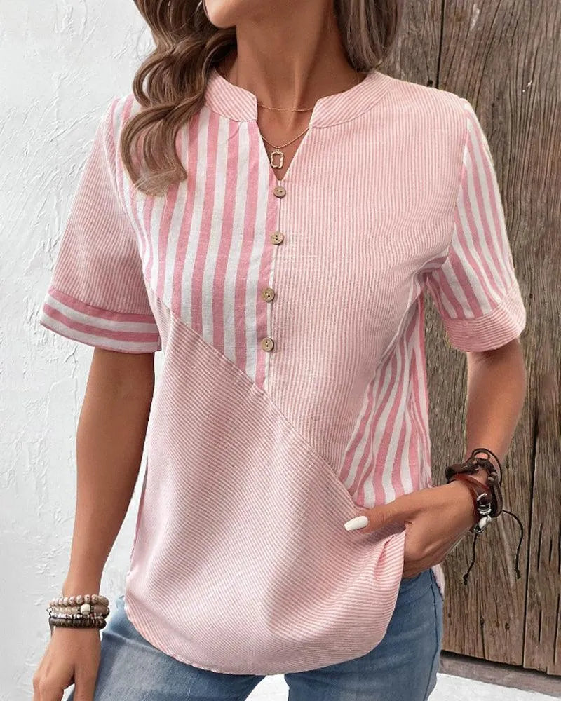 Ladies Striped Blouse with Comfortable Fit for Casual and Stylish Looks